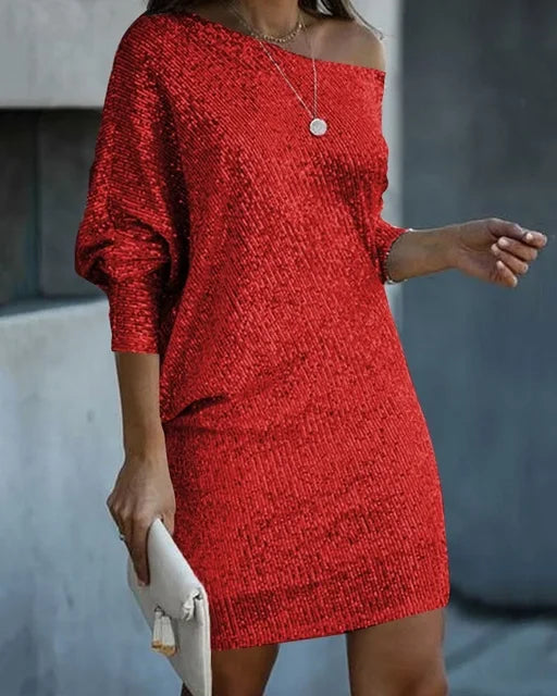 Women's Dazzling Sequin Embellished Party Mini Dress