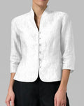 Women's Blouse Stand Collar Long Sleeve Button-Down