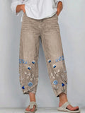 Women's Denim Wide Leg Pants Embroidered