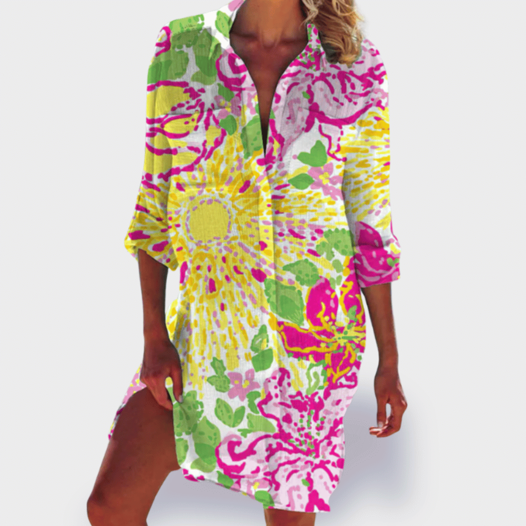 Women's Vibrant Colourful Lightweight Summer Dress