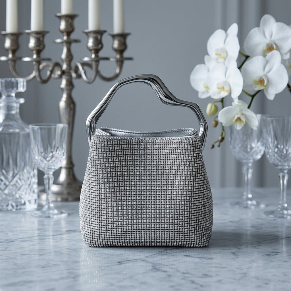 Celeste Crystal Bucket Bag