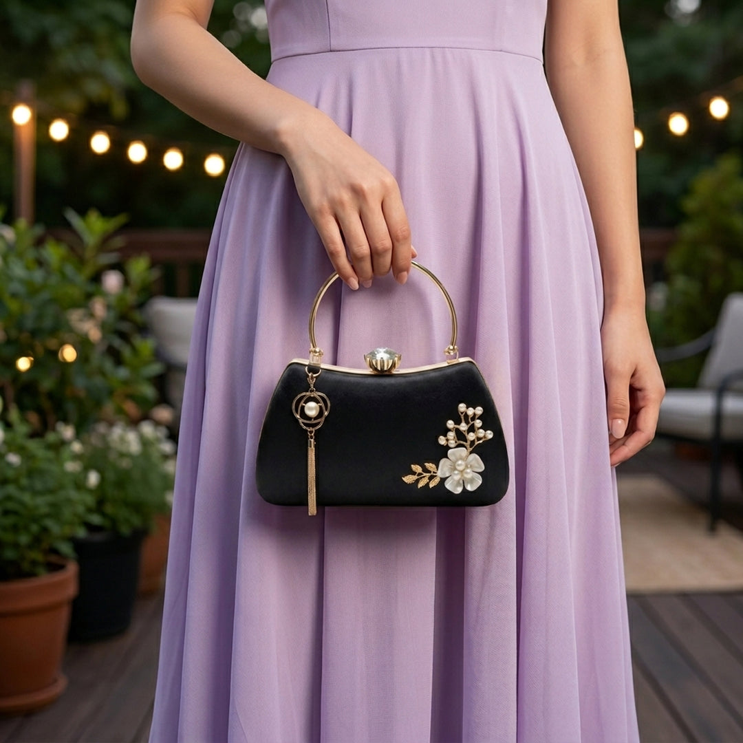 Fleur Pearl Evening Bag