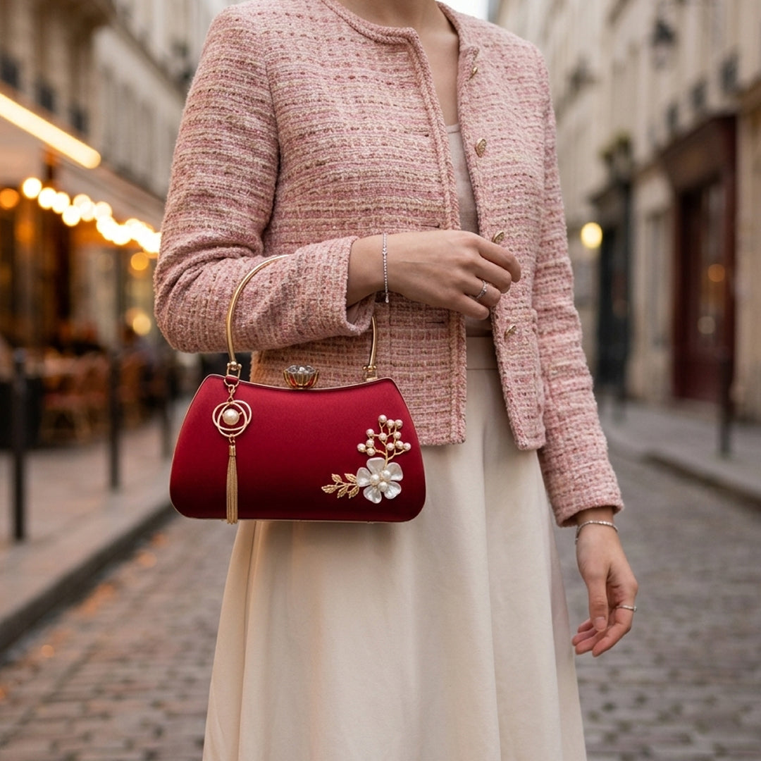 Fleur Pearl Evening Bag