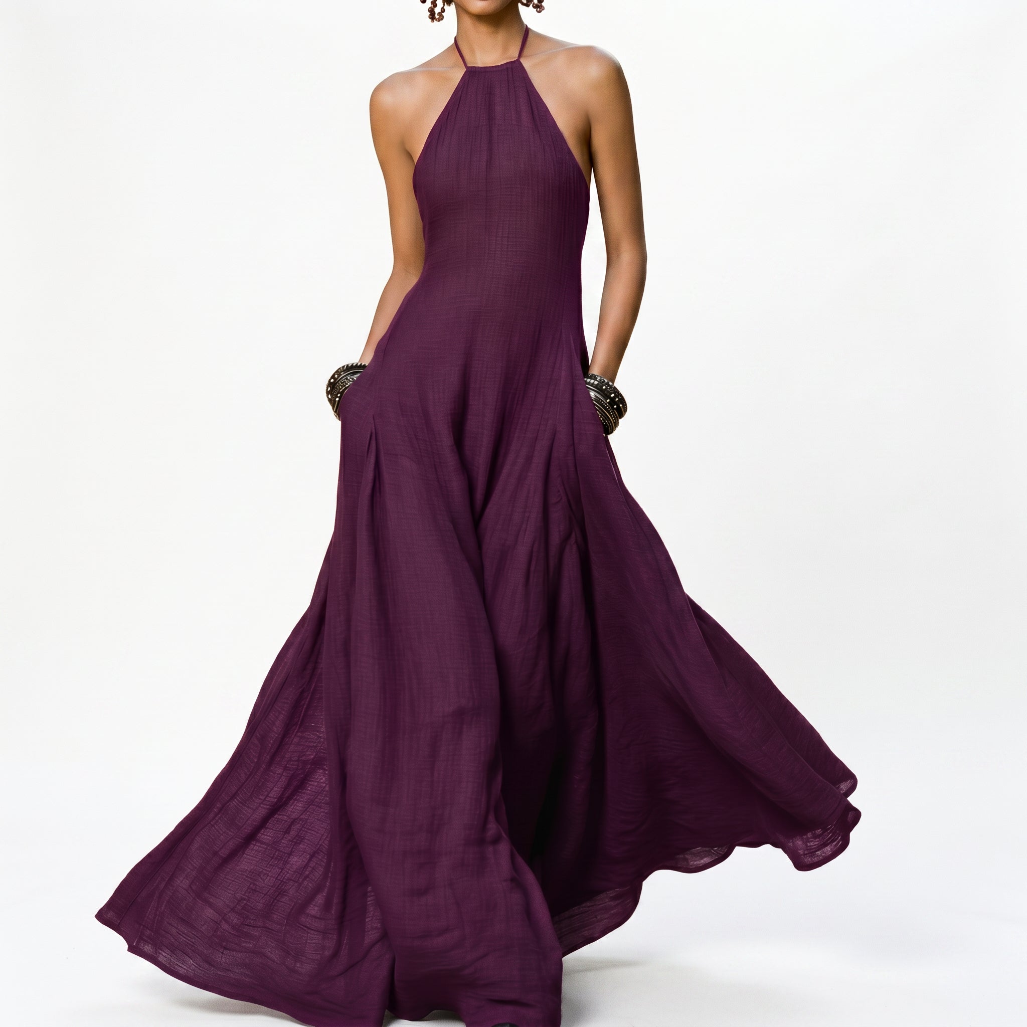 Women's Chic Sleeveless Maxi Dress for Summer