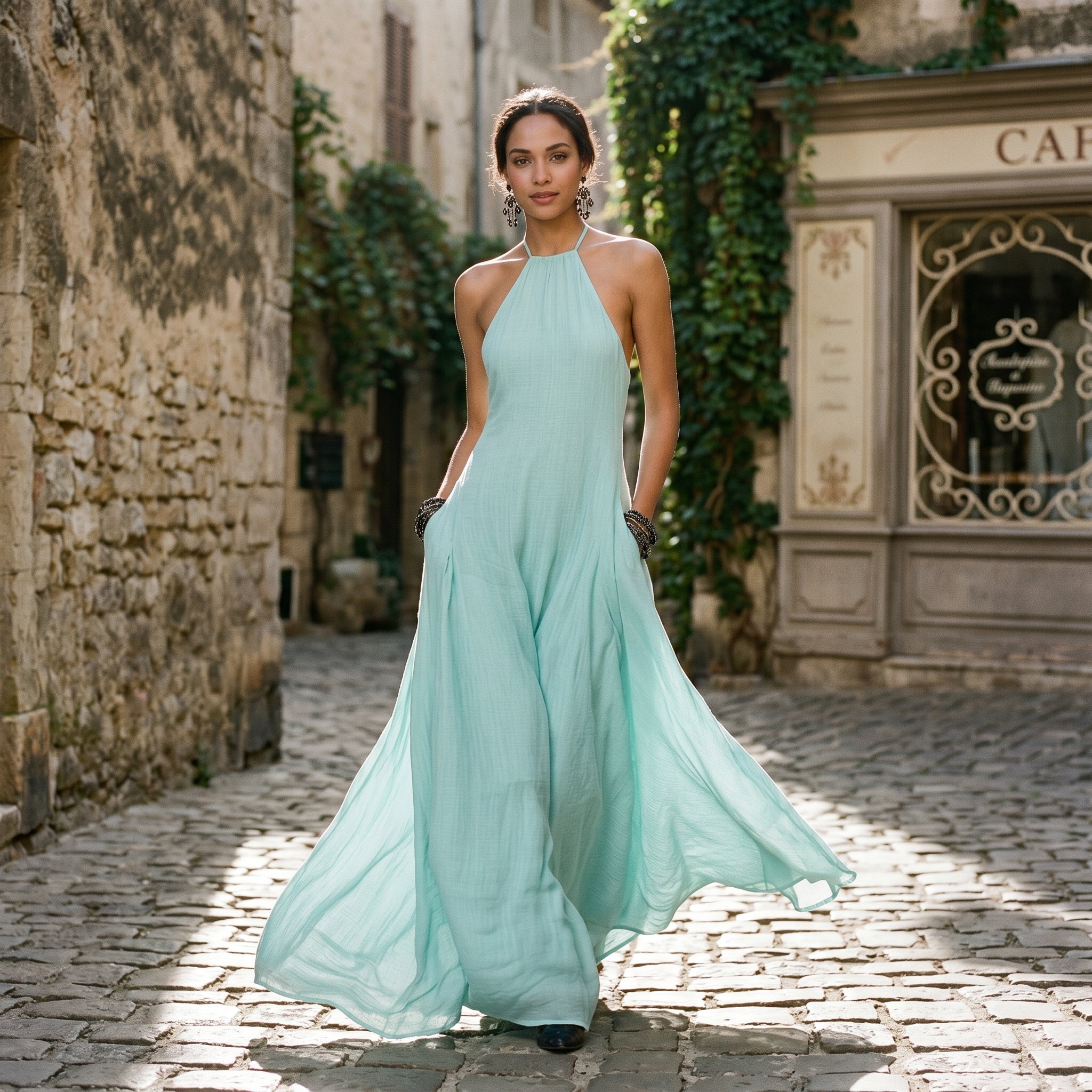 Women's Chic Sleeveless Maxi Dress for Summer