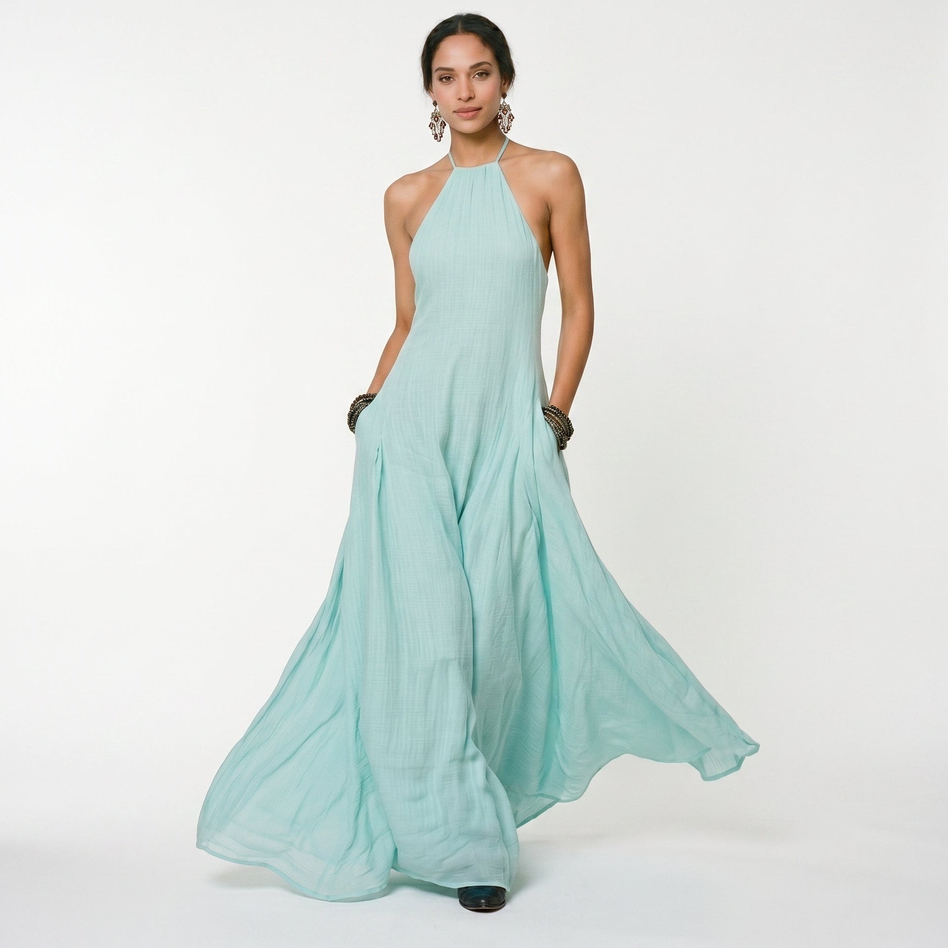 Women's Chic Sleeveless Maxi Dress for Summer