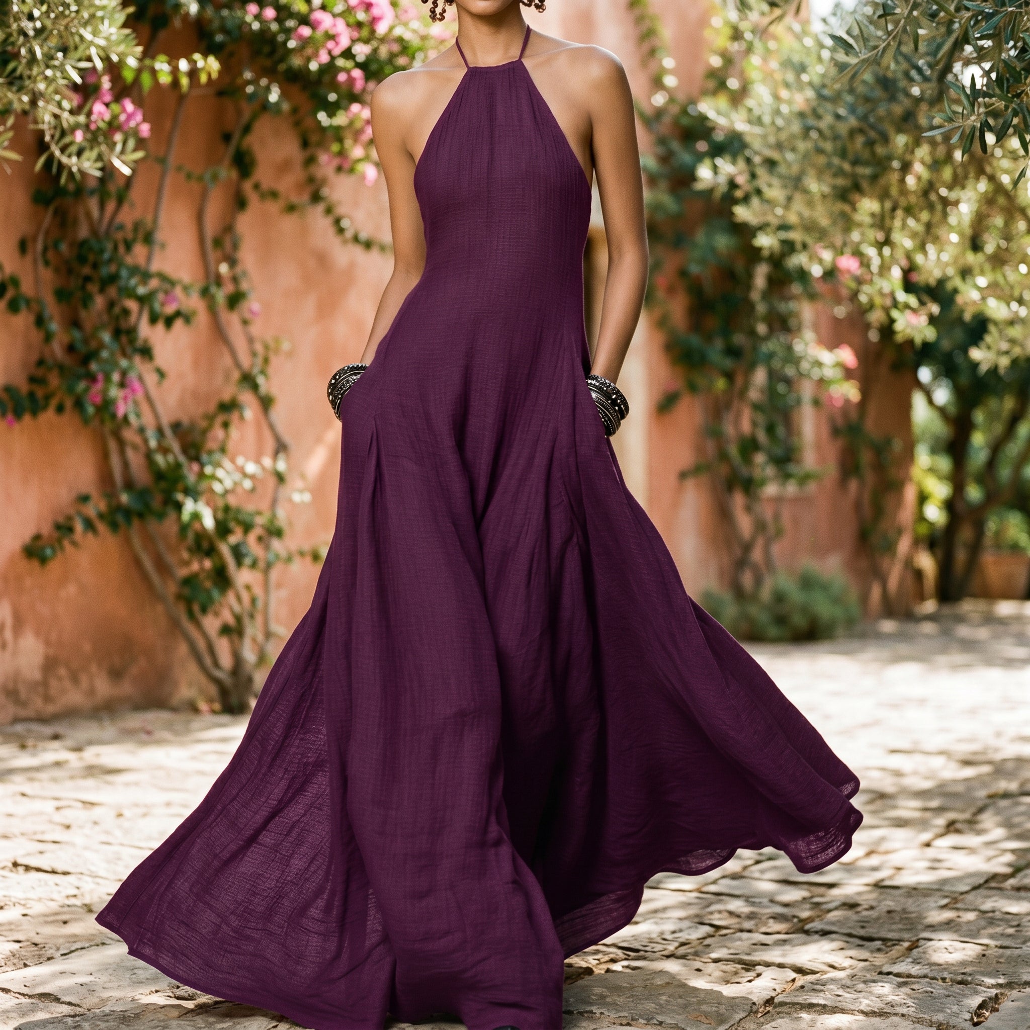 Women's Chic Sleeveless Maxi Dress for Summer
