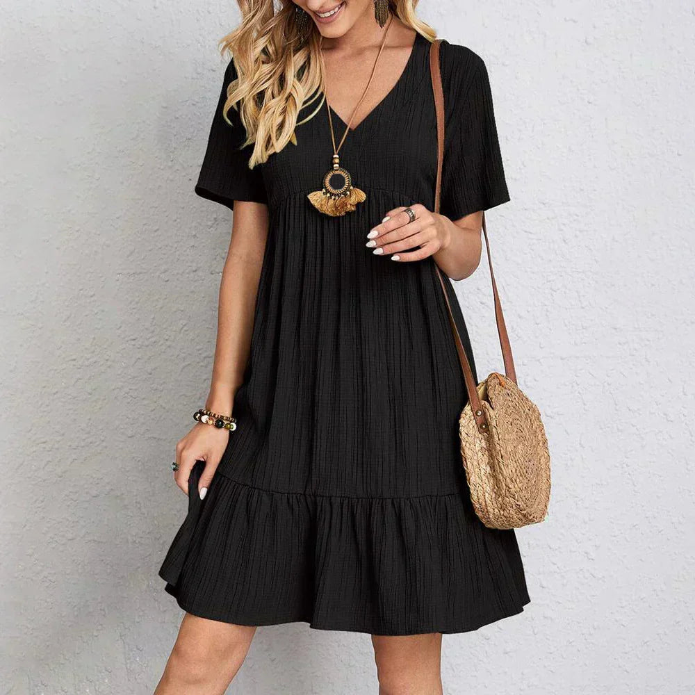 Women's Radiant V-Neck Tiered Summer Dress