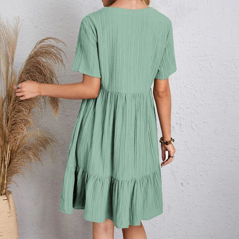 Women's Radiant V-Neck Tiered Summer Dress