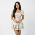 Women's Floral Print Sleeveless Summer Mini Dress