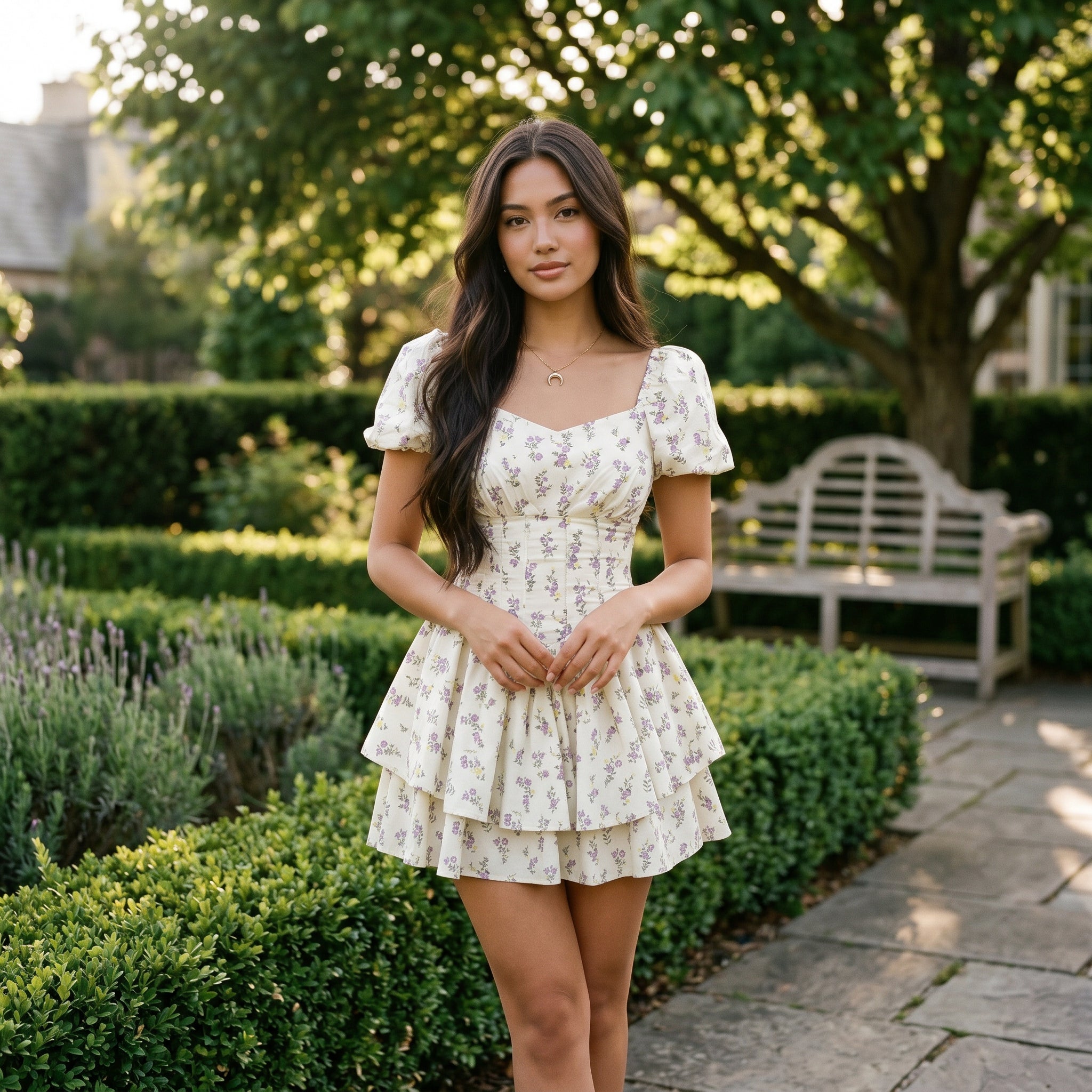 Women's Floral Print Sleeveless Summer Mini Dress