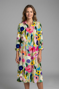 Women's Boho Button-Front Casual Flowy Dress