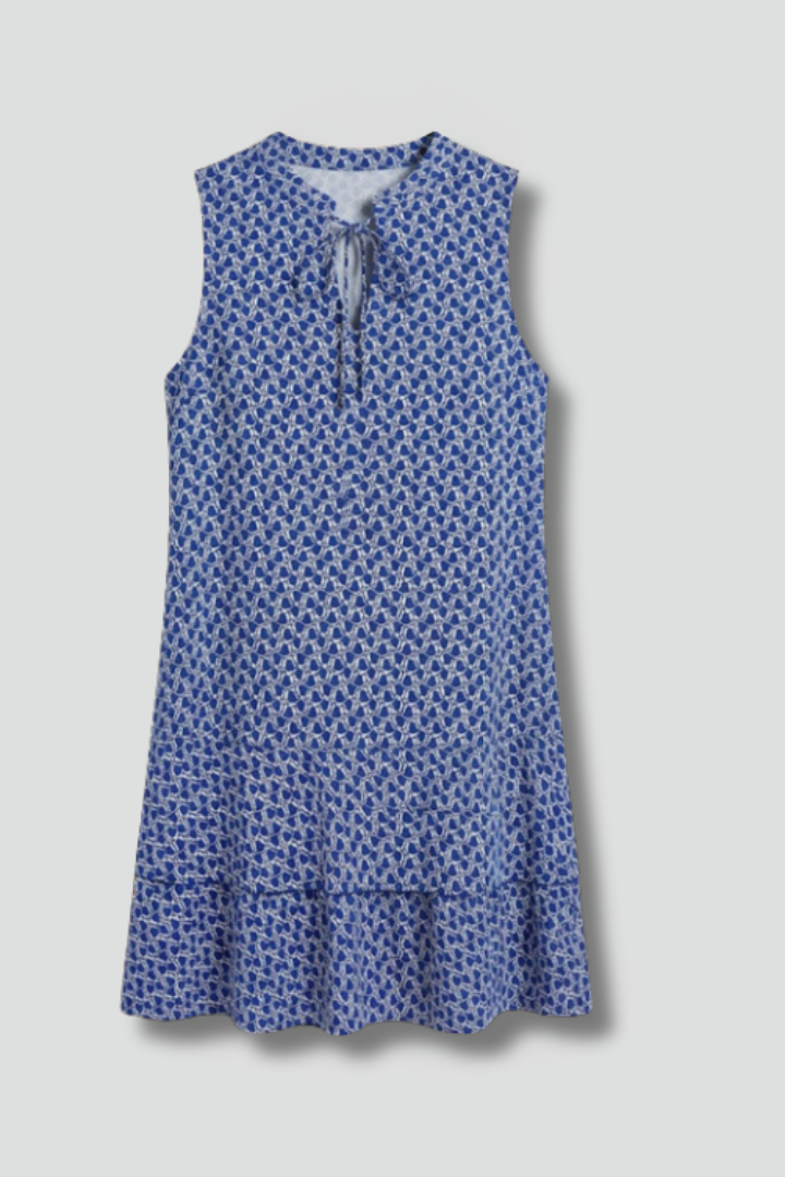 Women's Artistic Abstract Print Sleeveless Casual Dress