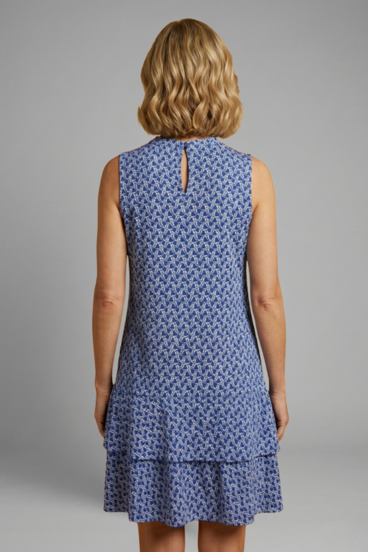 Women's Artistic Abstract Print Sleeveless Casual Dress