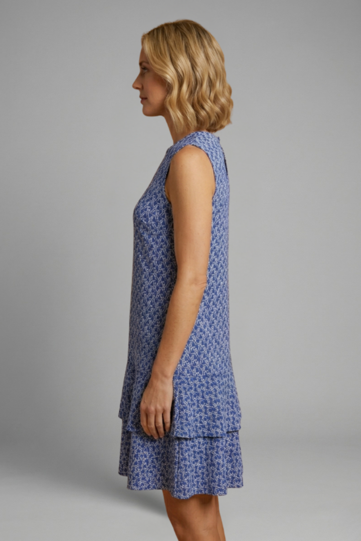 Women's Artistic Abstract Print Sleeveless Casual Dress