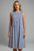 Women's Cool Striped Relaxed Fit Sleeveless Maxi Dress