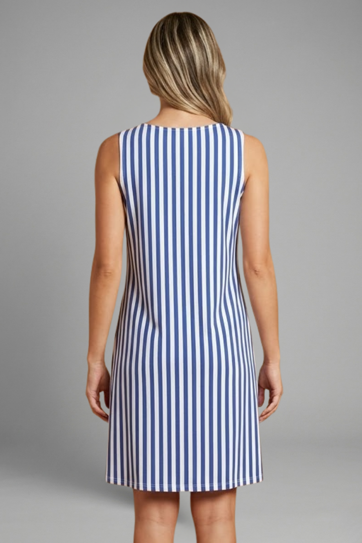 Women's Cool Striped Relaxed Fit Sleeveless Maxi Dress