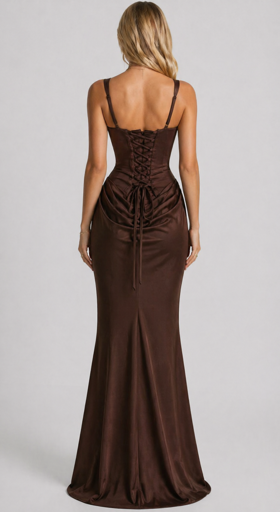 Women's Graceful Flowing Satin Maxi Dress