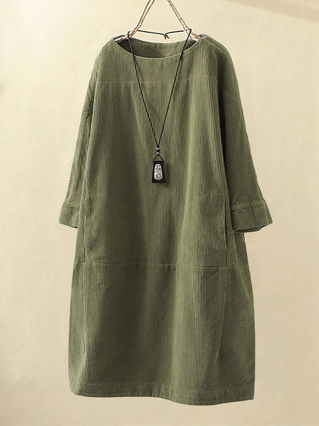 Women's Confident Tummy-Covering Ruched Midi Dress