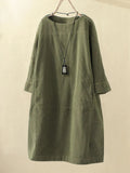 Women's Confident Tummy-Covering Ruched Midi Dress