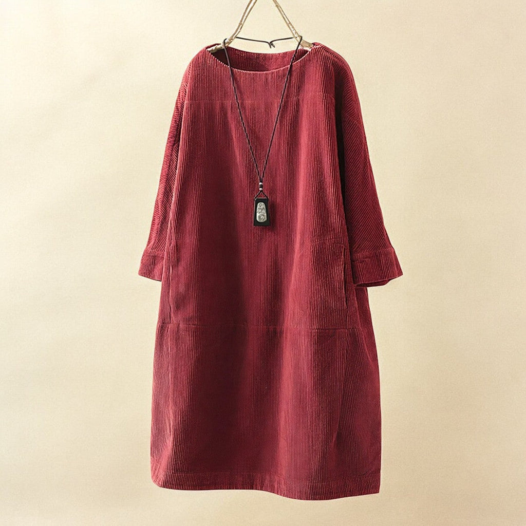 Women's Confident Tummy-Covering Ruched Midi Dress