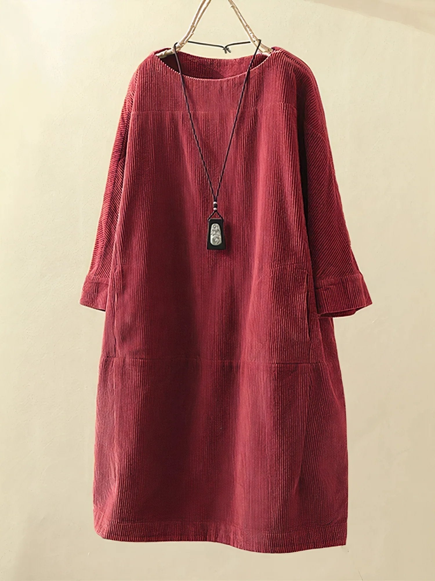 Women's Confident Tummy-Covering Ruched Midi Dress