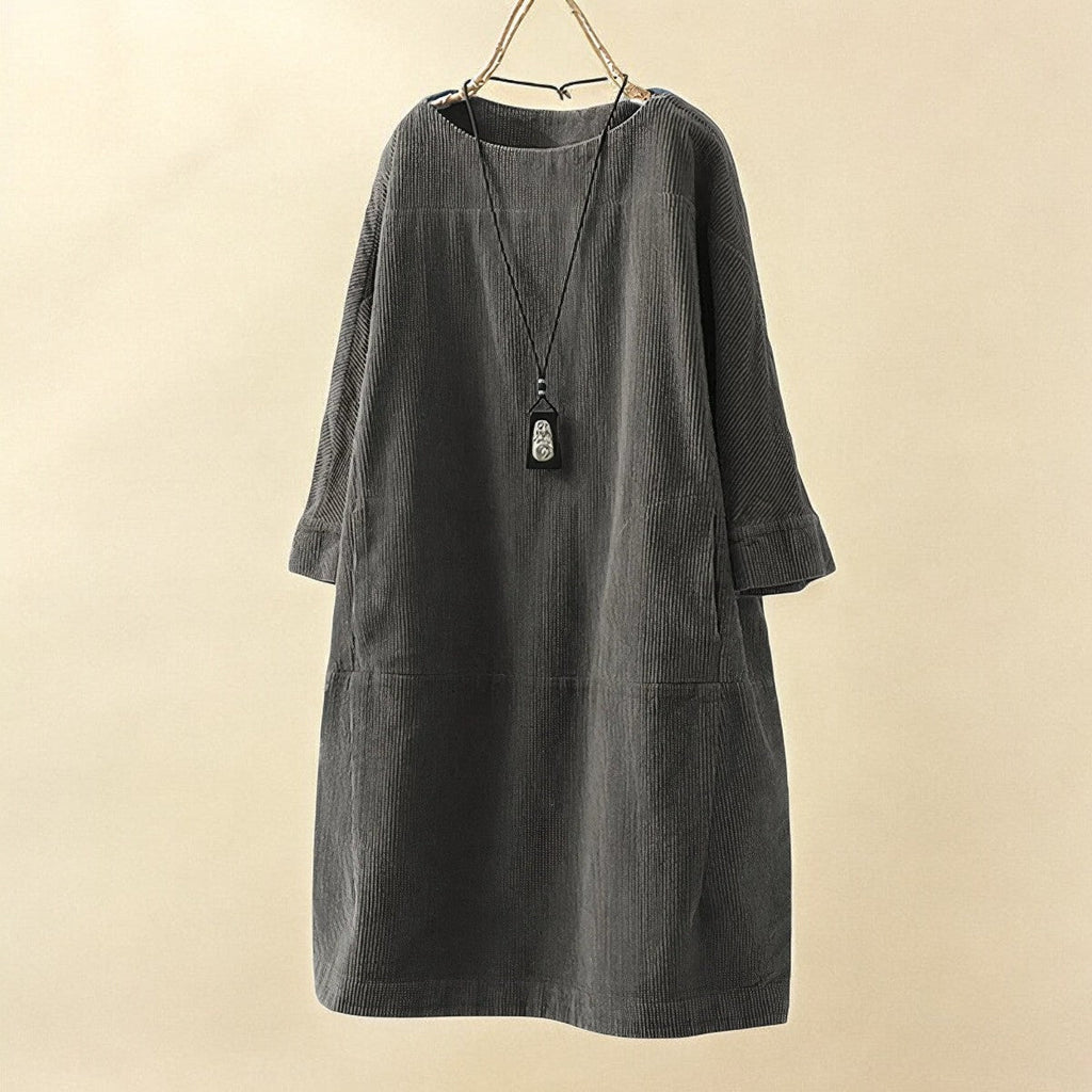 Women's Confident Tummy-Covering Ruched Midi Dress