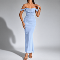 Women's Sultry One-Shoulder Corset Mesh Mini Dress