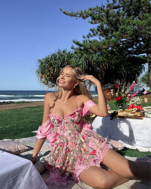Floretta Silk Mini Dress