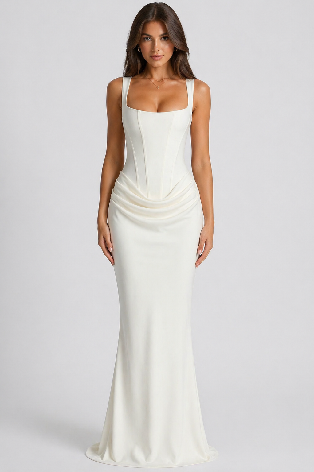 Women's Graceful Flowing Satin Maxi Dress