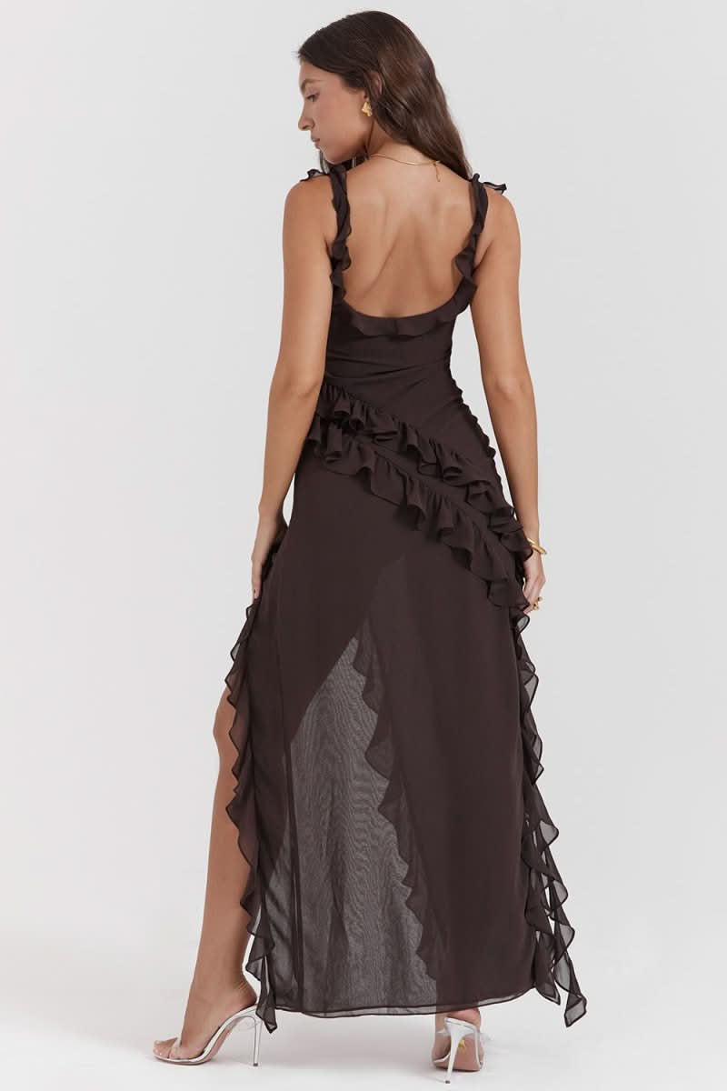 LORCA | RUFFLED MAXI DRESS