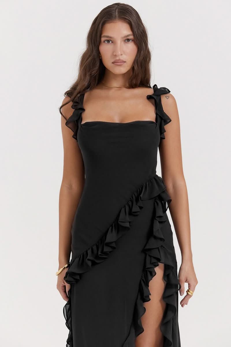 LORCA | RUFFLED MAXI DRESS