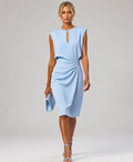 Women's Elegant Sleeveless Fitted Midi Dress