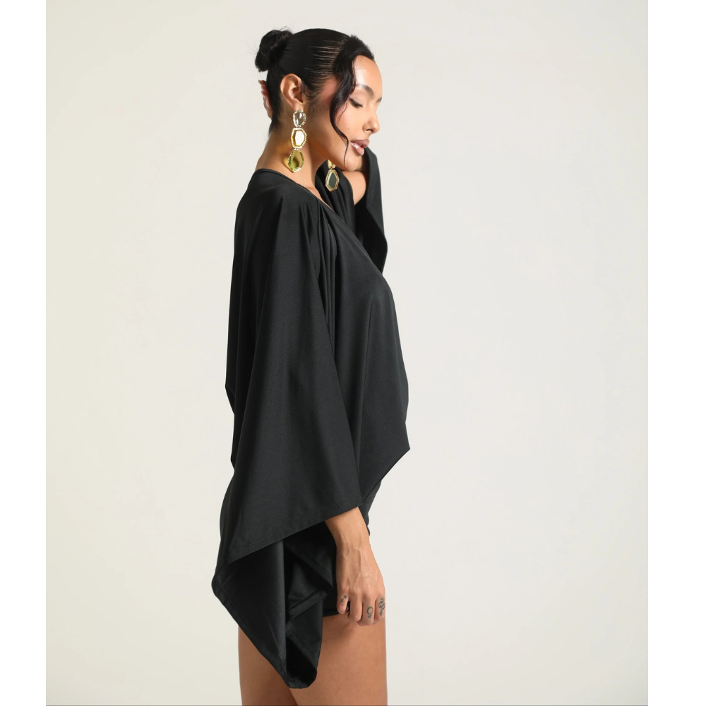 Women's Cocktail V-Neck Ruched Bodycon Mini Dress