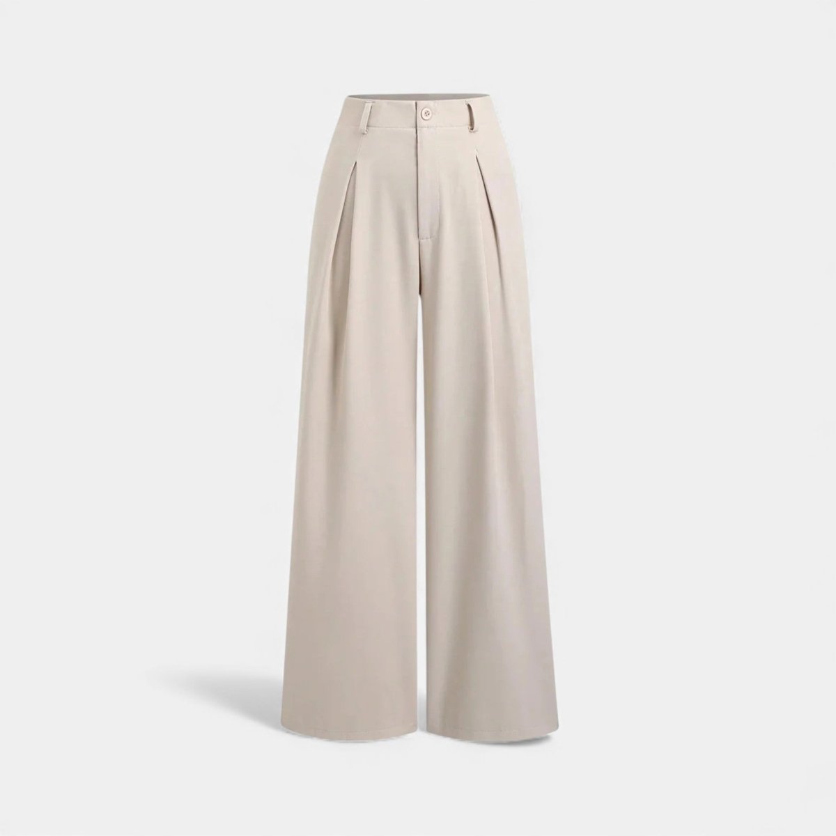 Women’s High-Waist Pleated Wide-Leg Pants with Tailored French-Inspired Silhouette