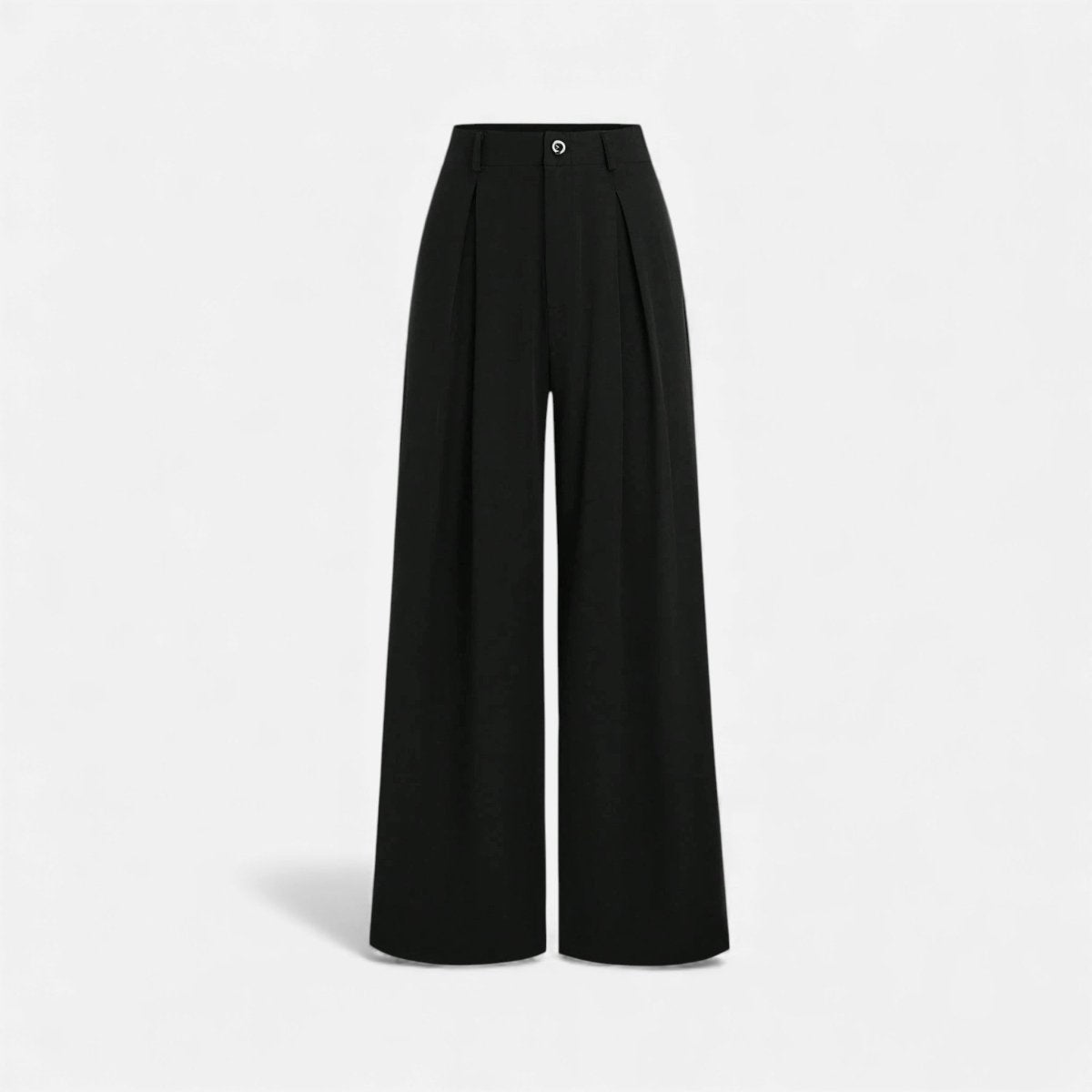 Women’s High-Waist Pleated Wide-Leg Pants with Tailored French-Inspired Silhouette