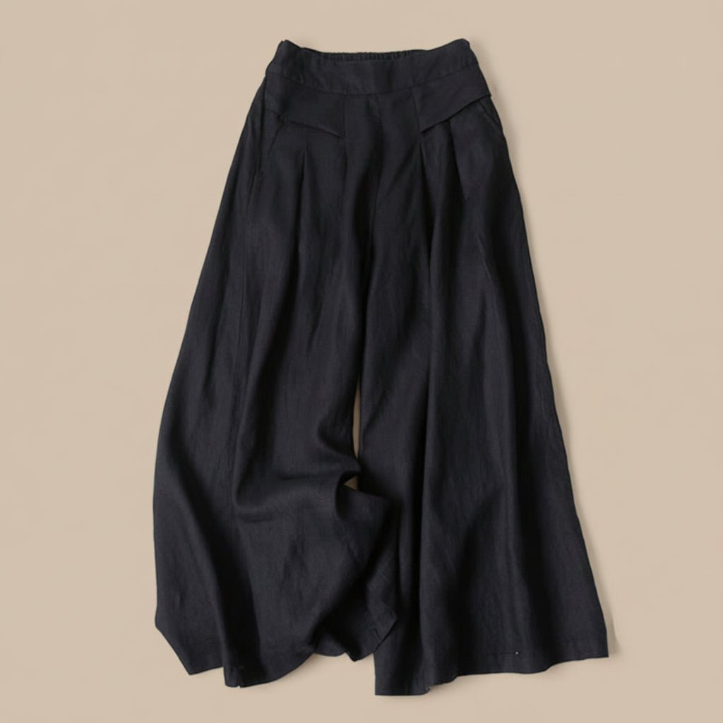 Women’s High-Waist Wide Leg Trousers with Pockets – Relaxed Everyday Silhouette
