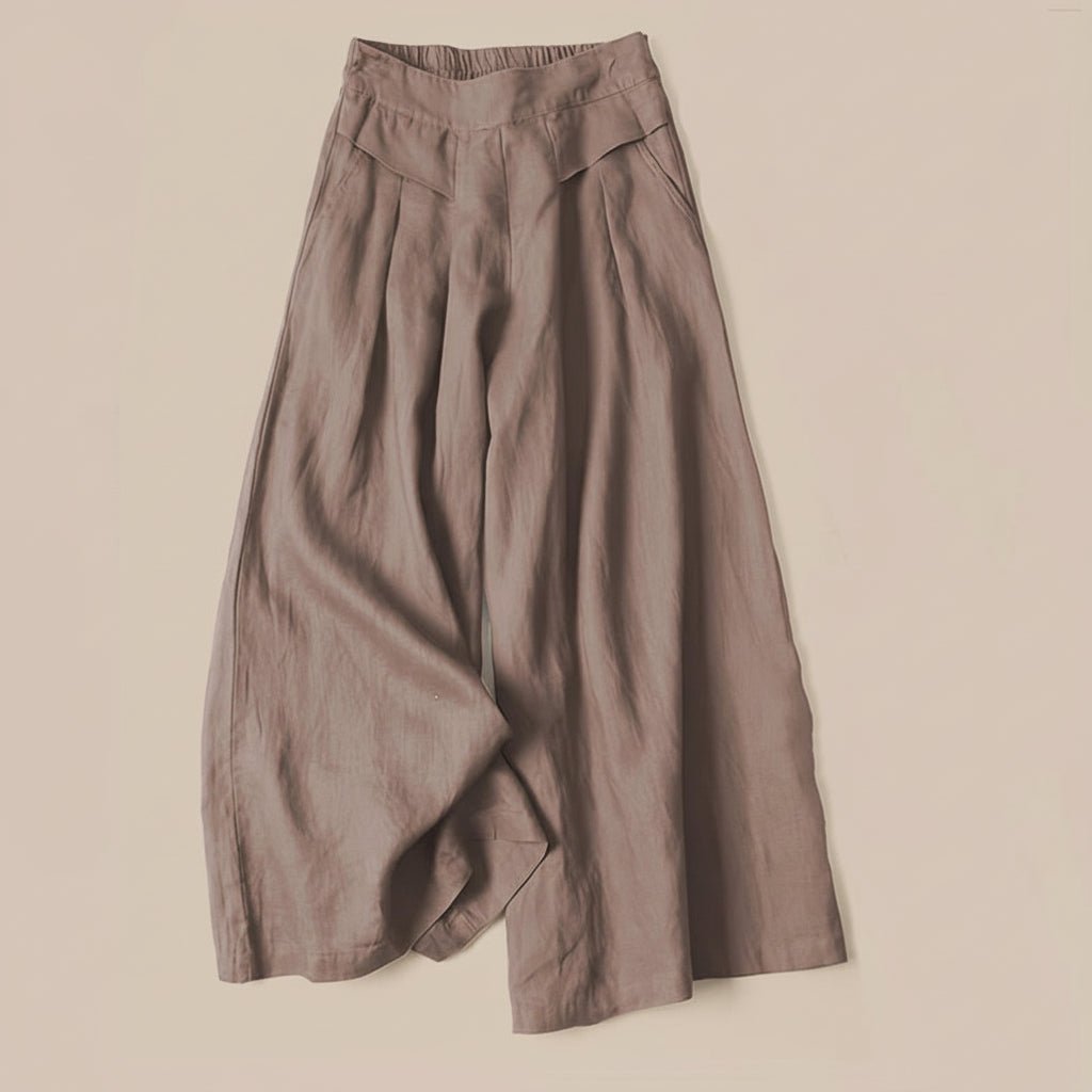 Women’s High-Waist Wide Leg Trousers with Pockets – Relaxed Everyday Silhouette