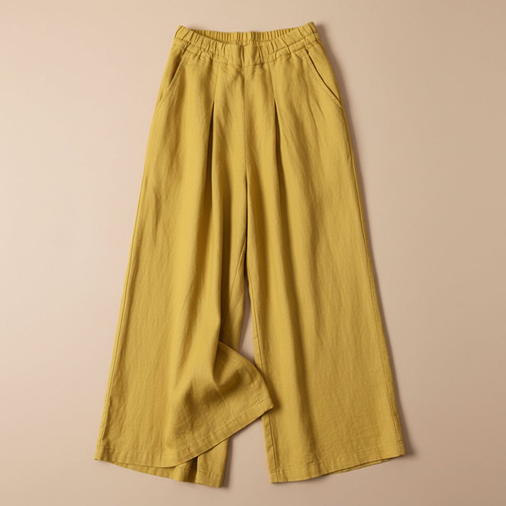Women’s High-Waist Wide Leg Trousers with Pockets – Relaxed Everyday Silhouette