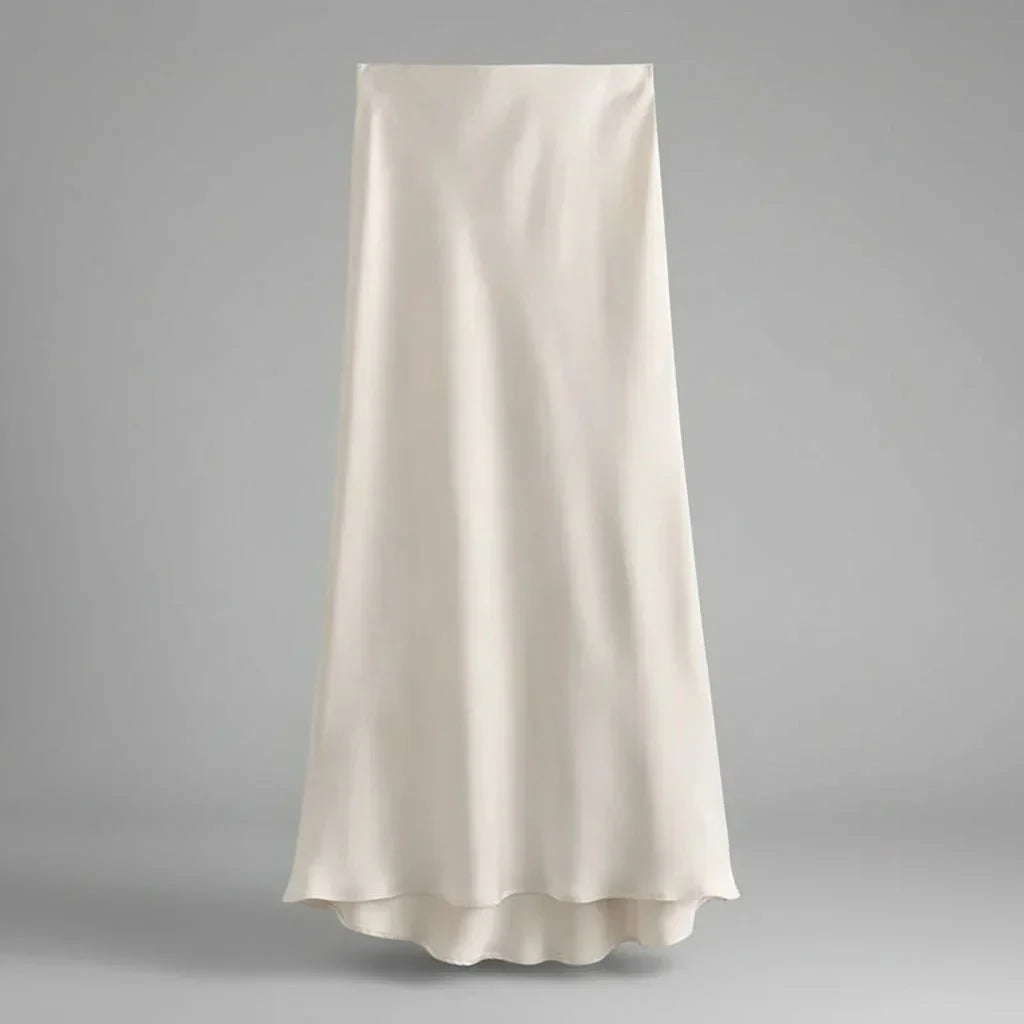 Women’s Midi Skirt with Smooth Finish and Flared Hem